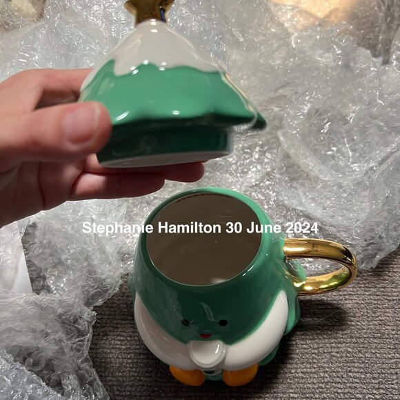 Starbucks Christmas Tree Mug with Lid and Stirrer - Picture 5 of 9